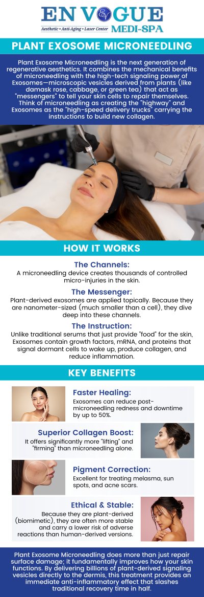 Plant Exosome Microneedling may help stimulate skin renewal and support collagen production for a smoother, firmer-looking complexion. It may also promote healthier hair growth by nourishing follicles and improving scalp health. This treatment revitalizes both skin and hair effectively. For more information, contact our friendly staff to schedule a consultation. Our clinics are located in Southampton, PA, and Langhorne, PA.